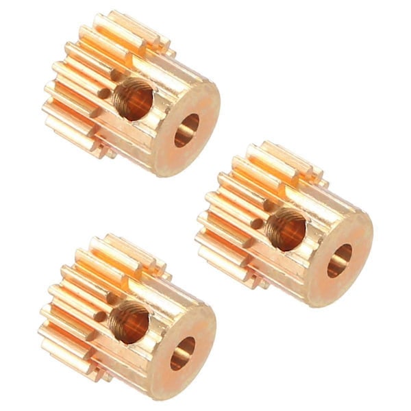 3ST 3,175mm Axel Mässing Pinjong Motorväxel 32DP 48DP 64DP M0.6 för 1/10 1/8 RC Bil 3650 3660, 17t
