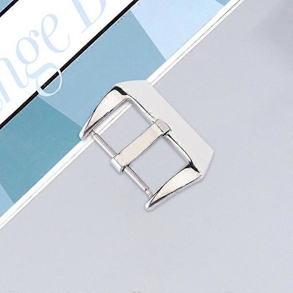 Klockspänne Icke-blekande Universal 18/20/22/24/26mm Rostfritt Stål Klockarmband Lås för Urmakare Matte Silver 20 mm