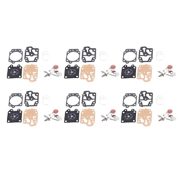 6 set Förgasarreparationssats för MP15 MP11 TU26 40-5 44F-5 36F 139F