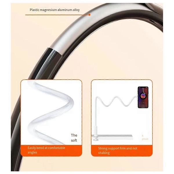 Tablet Clip Grip Stativ 360° Justerbar Hållare