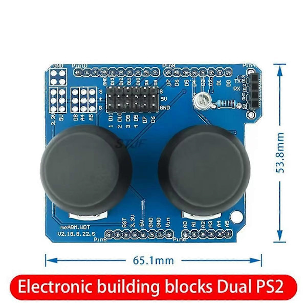 Elektroniska Byggklossar Dubbel PS2 Spel Joystick Knappmodul