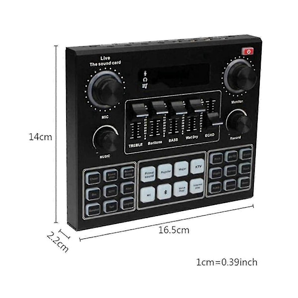 V9 Bluetooth -äänikortti USB-kuulokemikrofoni Web-radio Reaaliaikainen äänikortti Lauluäänikortti puhelimelle Com