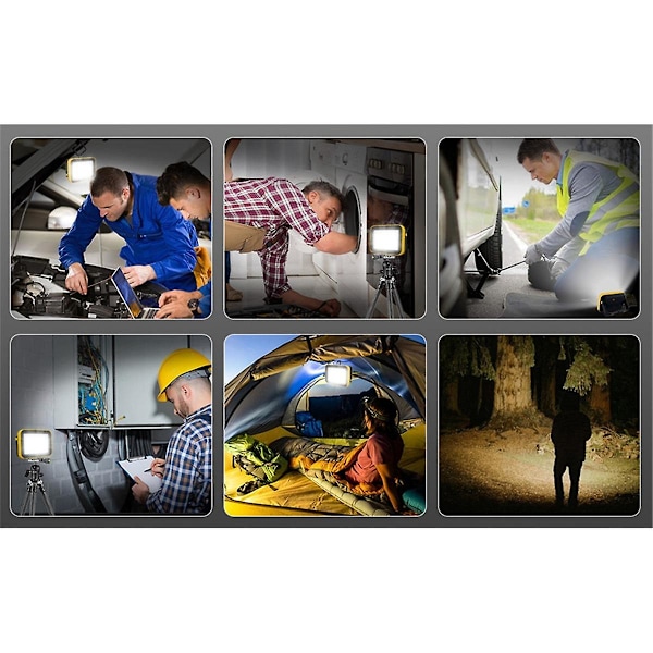 Bärbar Super Stark 97 SMD Arbetslampa USB Uppladdningsbar 5 Lägen LED Ficklampa för Utomhuscamping