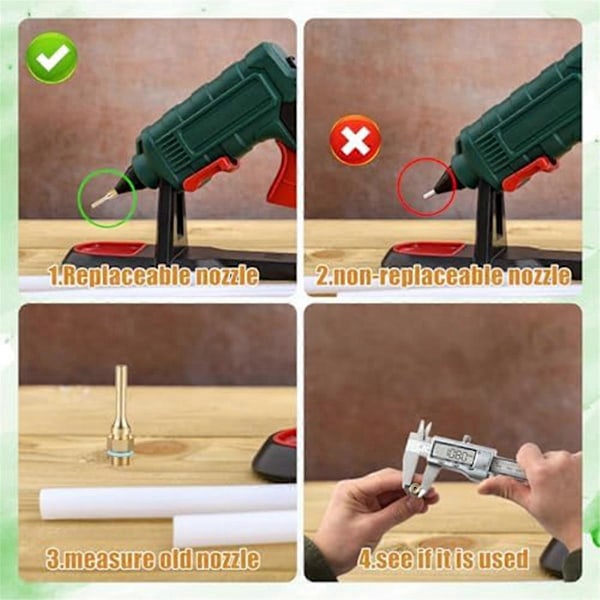 Munstycke, Kopparmunstycken för Smältlimverktyg Robust Munstycksspetssats
