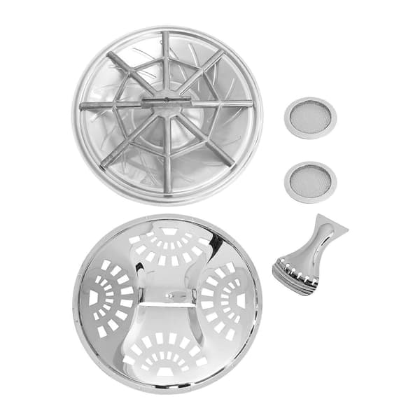 1 Set Resonatorkoner Ljudhålsskärmar Stallstycke Sadel för Gitarrbas F11 (Silver)