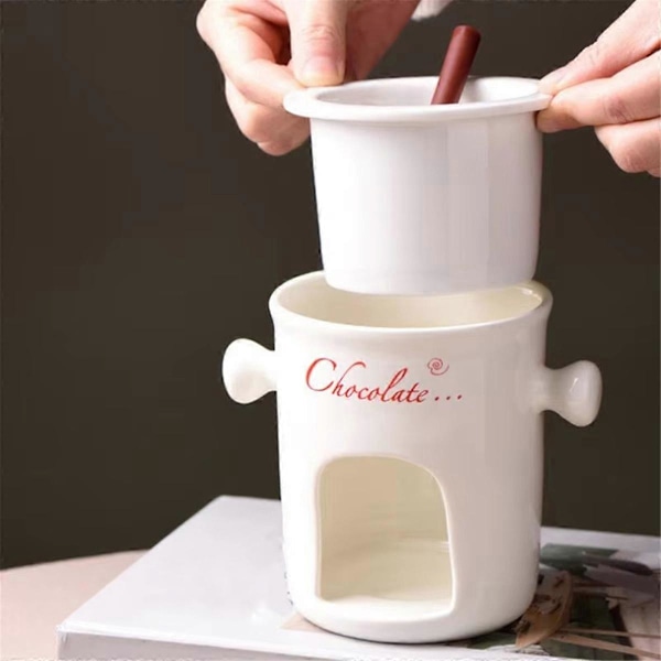 Fondue Muki Keraaminen Suklaan Sulatus Fondue Mukit Punainen