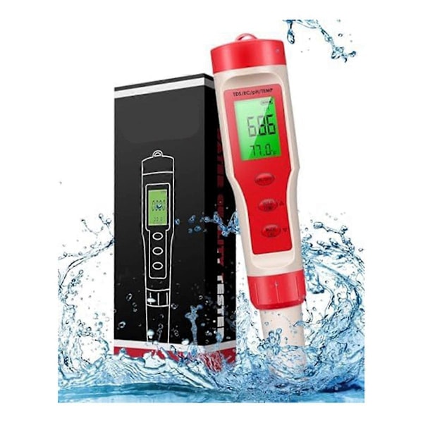4-i-1 PH-måler, PH-måler, Digital PH-tester 0,01 Høj nøjagtighed