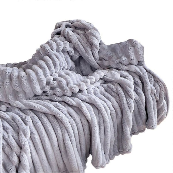Vintertæppe Ultra-Blødt Dobbeltsidet Plys Komfort Ren Farve Maksimal Komfort Mikrofiber Super Varm Sofa Seng Kontor Lur Vintertæppe Purple M