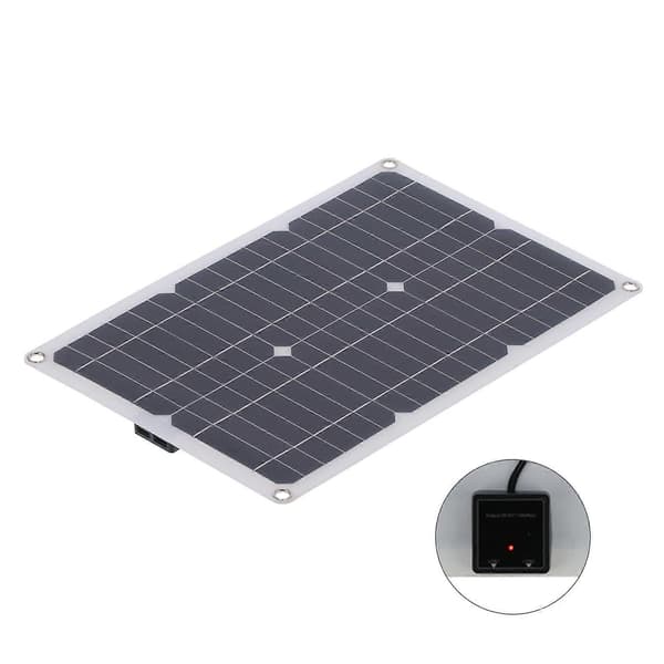 23W Fleksibelt solpanel-sæt Dobbelt USB+DC-udgang Solcelleoplader-modul til 12V bilbatteri