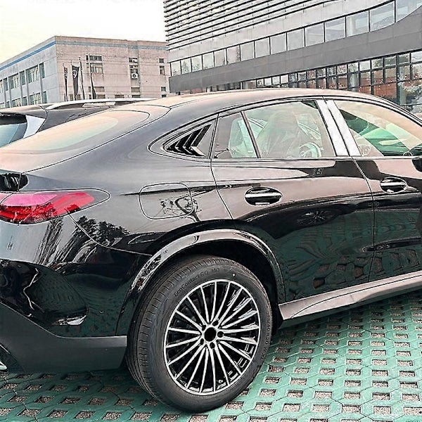 Bil Bakre Triangulära Fönsterjalusier Persienner Skydd Trim för GLC Coupe C254 2024+ Glansigt Svart