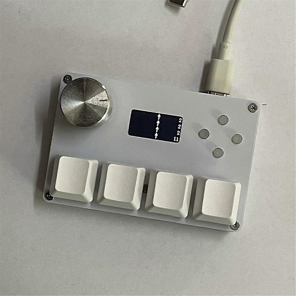 4 Key Mini O3C++ OSU Anpassat Gaming Tangentbord Vit