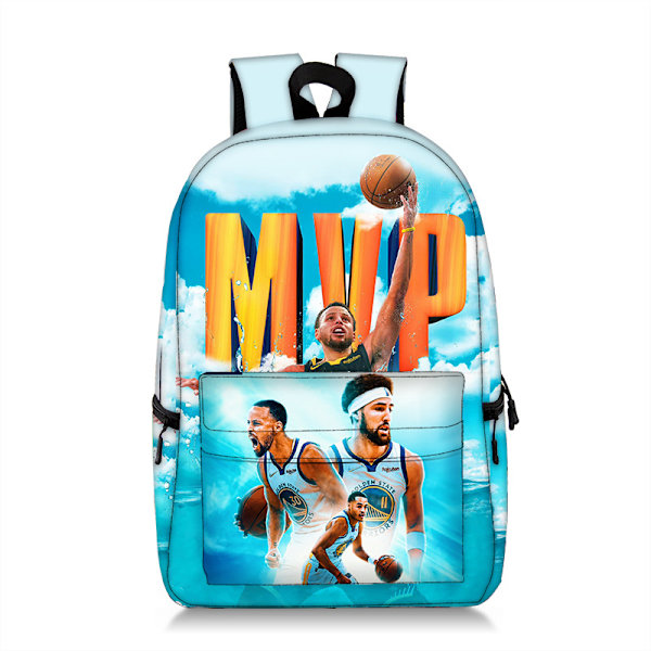 Ny NBA Basketbollstjärna Ryggsäck Student Skolväska Curry 30 MVP green 47