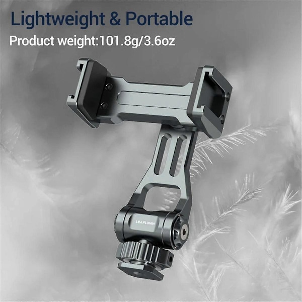 Kamera Hot Shoe Telefonholder Monitor Tripod Adapter med Dobbelt Cold Shoe til DSLR Kamera Mikrofon Fyldlys C