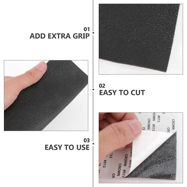 Griptejp Säkerhets Grit Tejp Grepp Materialark Anti Halktejp Gummi Anti Glid Pasta