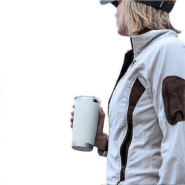 20oz Mindre Stål Inre Och Yttre 304 Bilflaska Ölmugg white