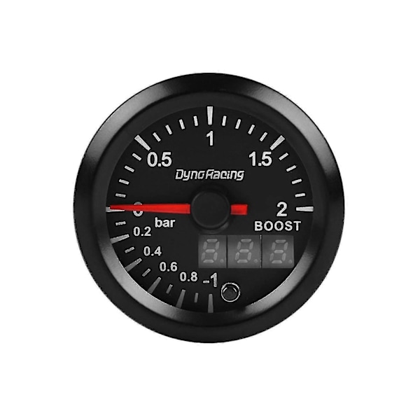 Turbo Boostmätare Dubbel Display 2 Bar Med Boost Sensor 52mm 2 Tum Turbo Tryckmätare För Bil-yvan
