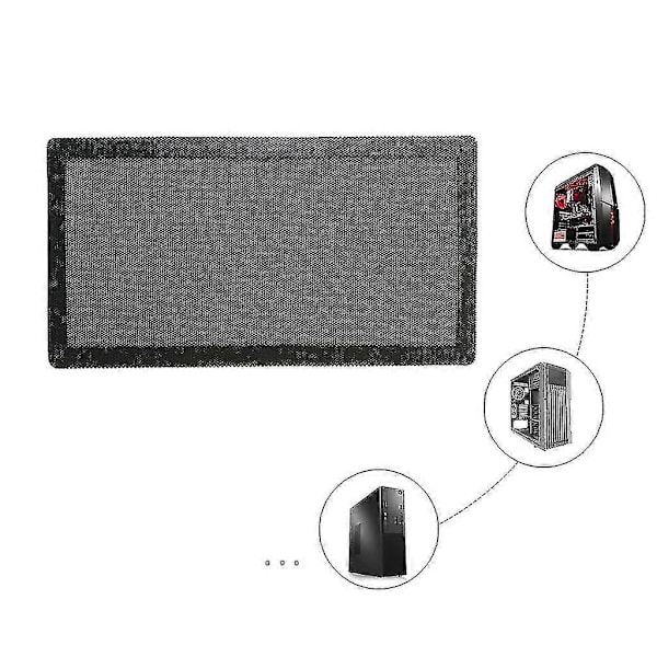 12x24cm Magneettinen pölysuodatin pölytiivis PVC-verkkokansi suojus kotelo tietokoneen kotelon jäähdytystuulettimen lisävarusteille