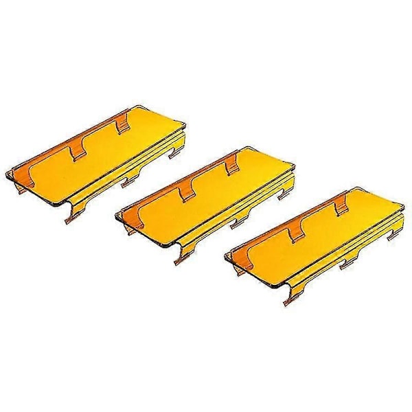 3x 8 Tums Böjda LED Arbetsljusramp Linsöverdrag ATV UTV Offroad 4WD Amber