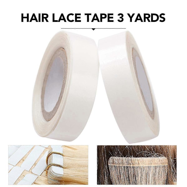1,27 cm x 3 yards Hårersättning Starkt självhäftande spetsfrontperuk Hårstödsband Dubbelsidig vattentät