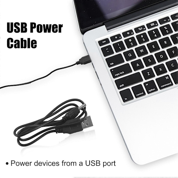 USB till 3,5 mm Cylinderkontakt 5V DC Strömkabel