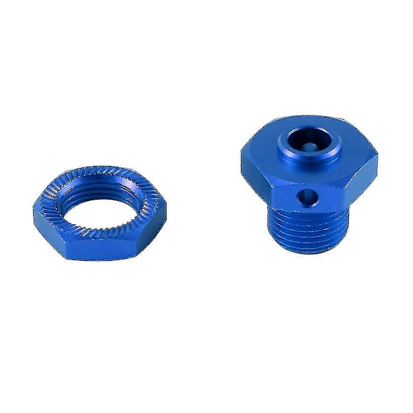 Metall 17mm Hjul Hex Nav Adapter Med Mutter För Arrma 1/8 3s 1/10 Big Rock V3 Rc Bil Uppgraderingsdelar,bl