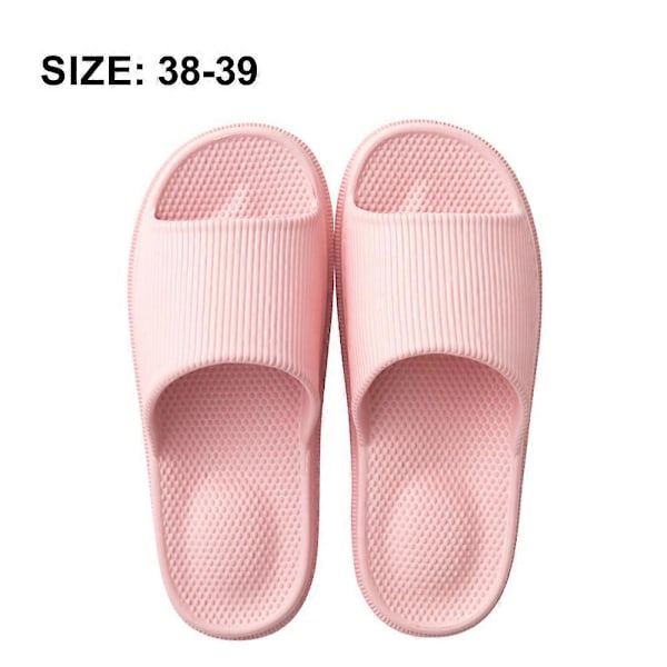 Massage Foam Tofflor Badrum Halkfria Spa Dusch Sandaler För Herr/Dam-Rosa-38-39