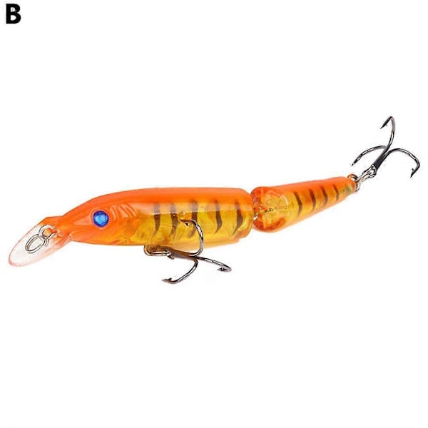 Artificiellt Crankbait Multi Jointed Fiske Bete 10.5cm/9g 2-segments Hårt Bete B