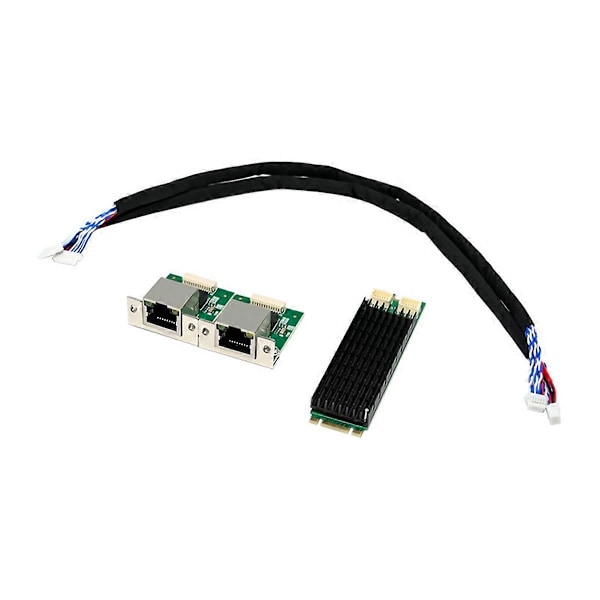 ST7465 M.2 B+M I226-T2 Industriell 2.5G Gigabit Ethernet-kort I225V PCIE Dubbel Elektrisk Port Nätverkskort