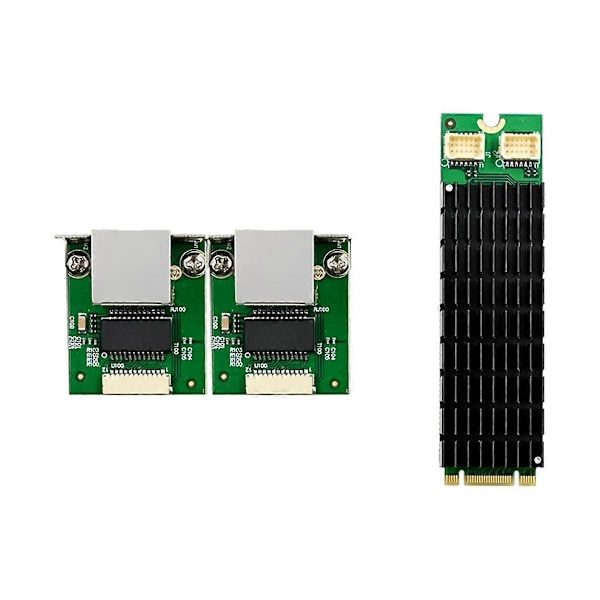 ST7465 M.2 B+M I226-T2 Industriell 2.5G Gigabit Ethernet-kort I225V PCIE Dubbel Elektrisk Port Nätverkskort