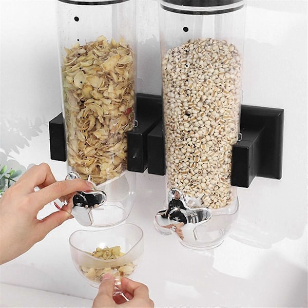 Matburk Dispenser Säker Lufttät Hög Kapacitet Spannmål Cereal Hink Dispenser för Kök Matförvaring Cereal Hink C