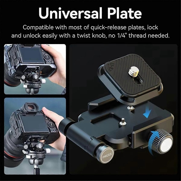UKA08 Kamera L-Fäste Vertikal & Horisontell QR-Platta