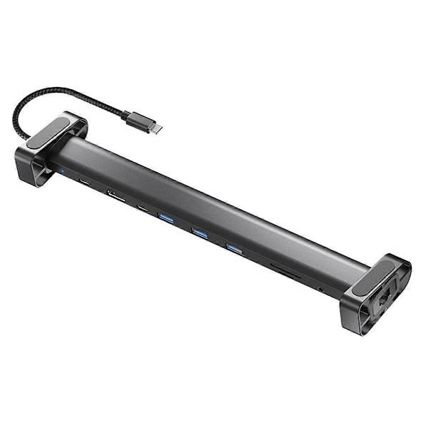 10 i 1 USB C Hub Multiport Adapter Portabel Dongel 4K PD