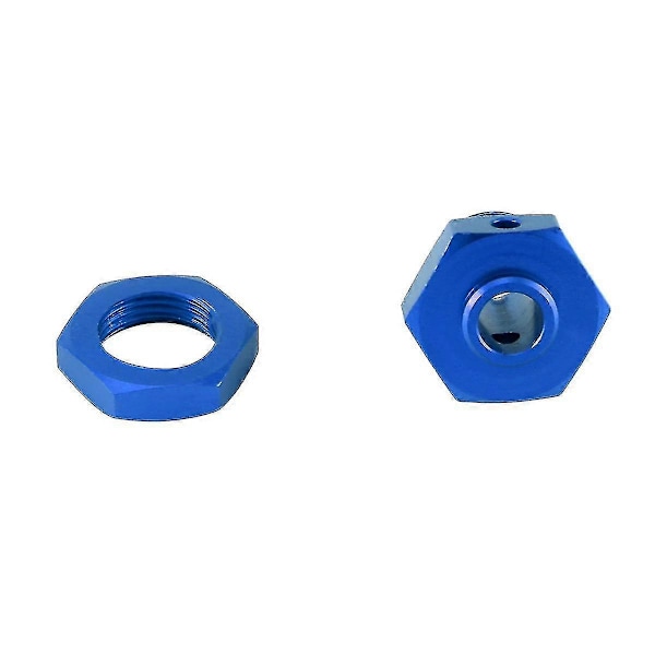 Metall 17mm Hjul Hex Nav Adapter Med Mutter För Arrma 1/8 3s 1/10 Big Rock V3 Rc Bil Uppgraderingsdelar,bl