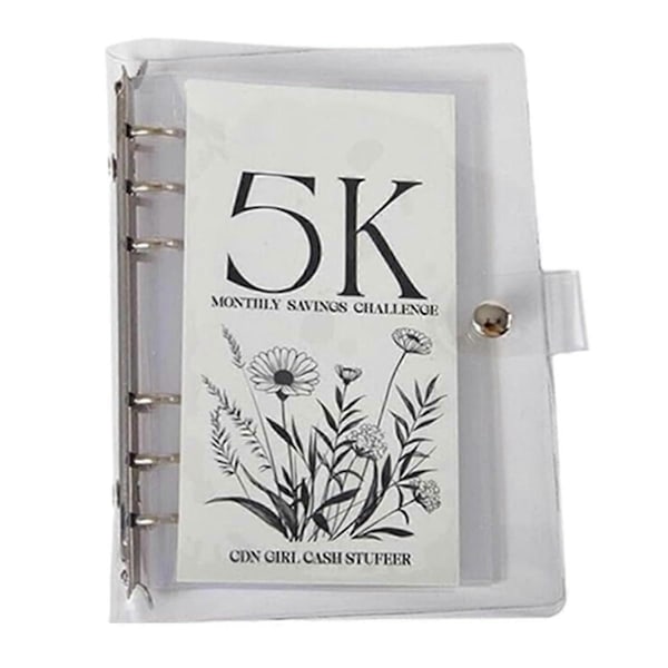 12-Måneders Kuverter Pengebesparende Udfordringsbinder, 5K