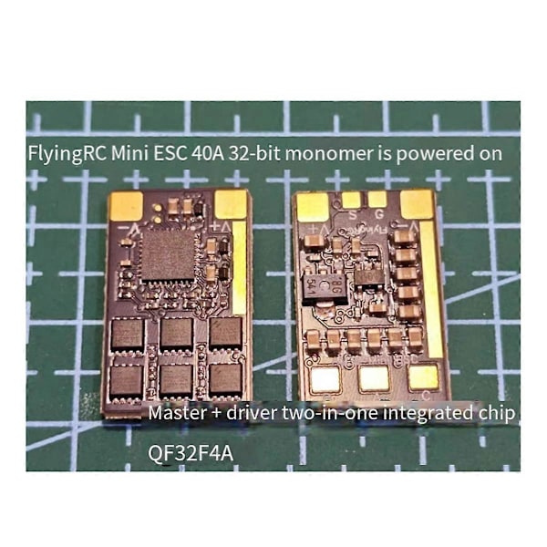 AM32 ESC 40A 32-Bit Elektronisk Hastighetsregulator 6-30V, 2-6S Stöd