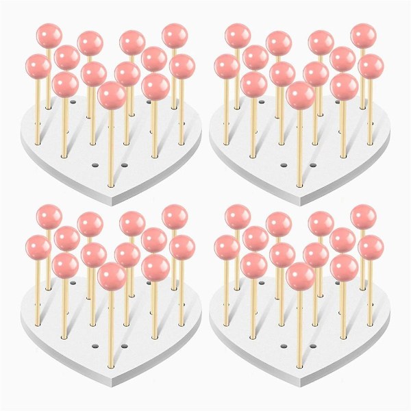 4 st Akryl Lollipop Displayställ Akryl Displayhållare Bröllopsfest Godis Dessert Pinne Hållare