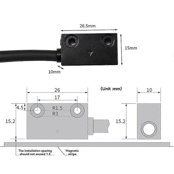 Magnetisk skala högprecisionsinstrument för förskjutningsmätning