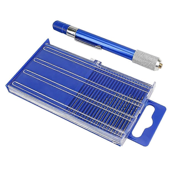 21PCS Förgasare Munstycke Borr Stift Skruvstycke Set, för Smyckestillverkning Pärltillverkning Hantverk Håltagning Trä DIY Snideri