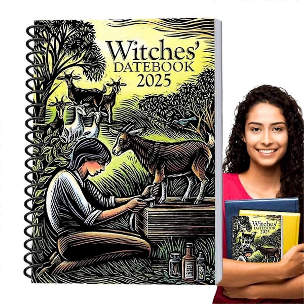 Hekses Dagbog 2025 Moderne Hekses Grimoire Journal Smuk