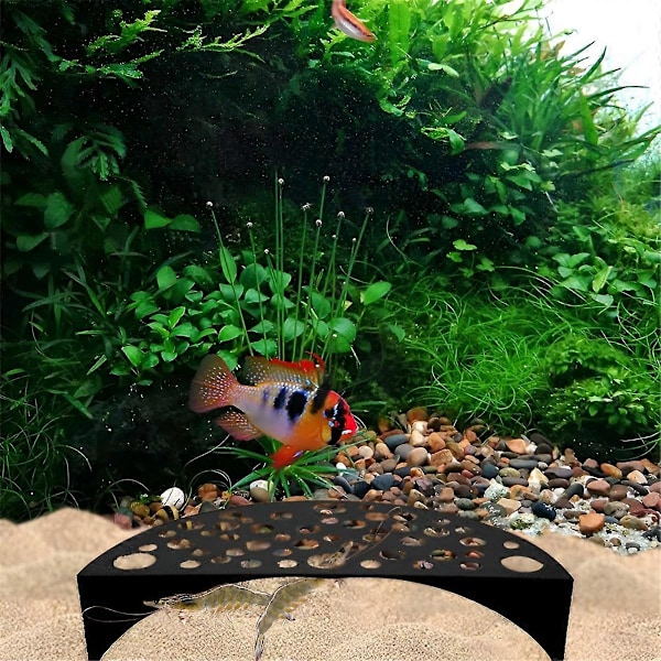 Indendørs Udendørs Akvarium Hule Akvarium Tunnel Reje Skjulested Sort