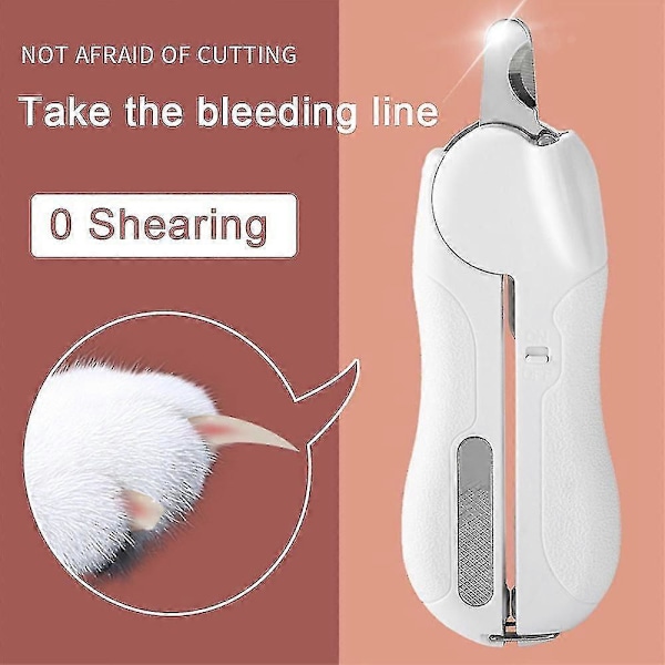 LED Nagelklippare för Husdjur Hund Katt Grooming Trimmer Pedikyr Verktyg Uppladdningsbar