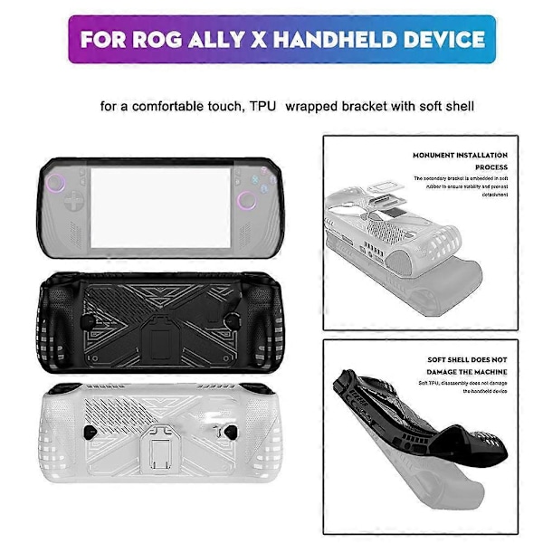 Stativ Skyddsfodral Anti-Repor Konsolskyddsfodral för ROG ALLY X Black