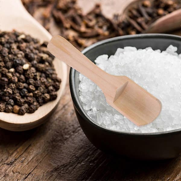 8 st Matcha Sked Bambu Tesked Bambu Träskedar Trä Salt Skopa Trä Tesked