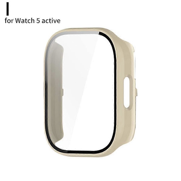 Kattava TPU-kotelo Redmi Watch 5 Active/5 Lite PC-lasikalvo Cove -kelloille Beige For Watch 5 active