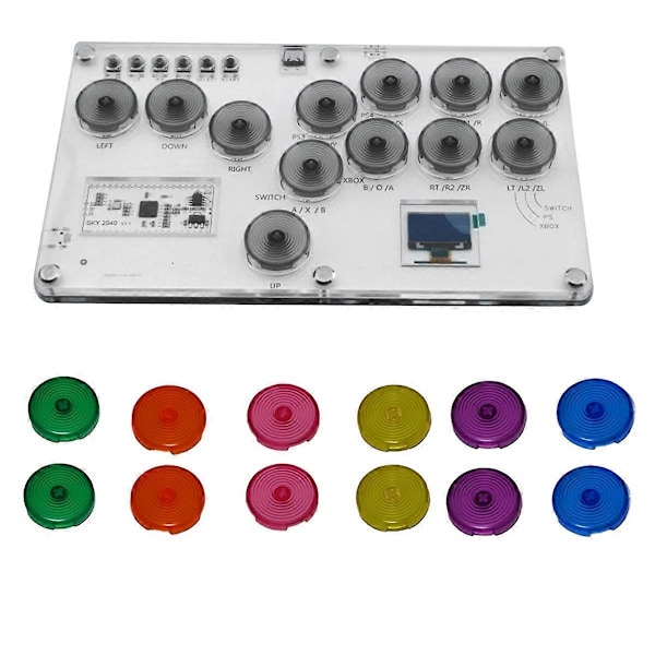 RP2040 Fighting Tangentbord+12st Tangenter B