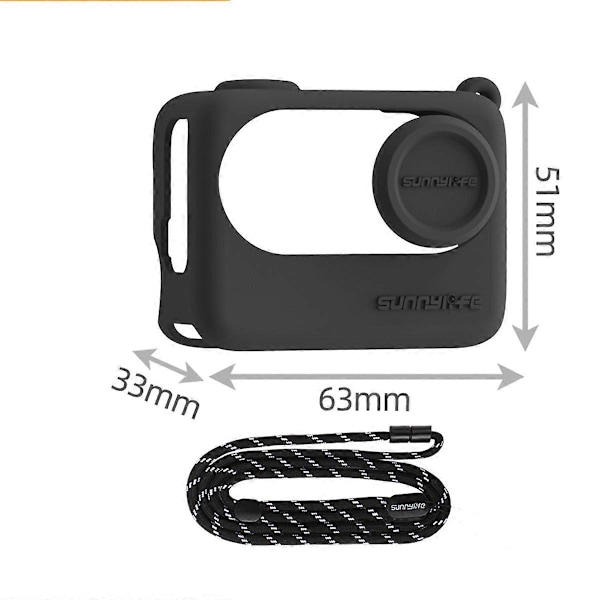 för Shadowstone GO 3S Silikonfodral Svart
