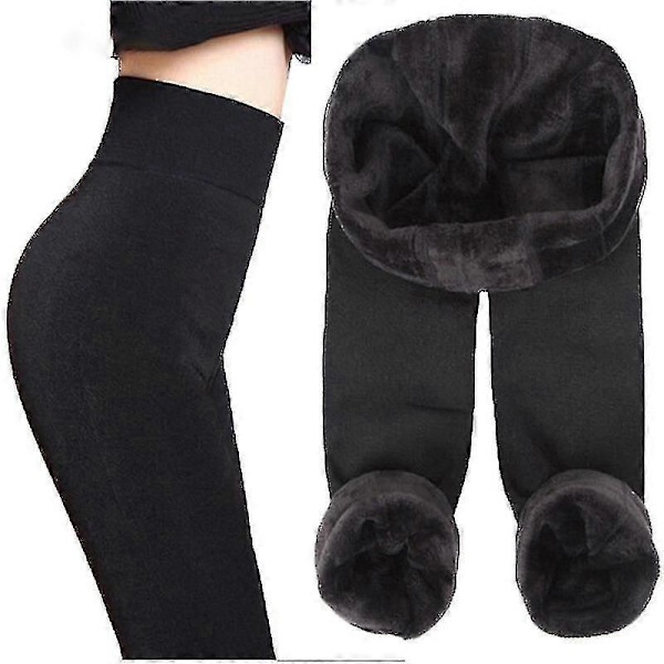 Fash Tjocka Varma Sömlöst Integrerade Inverterade Kashmir Leggings Varma Byxor Gray XXL
