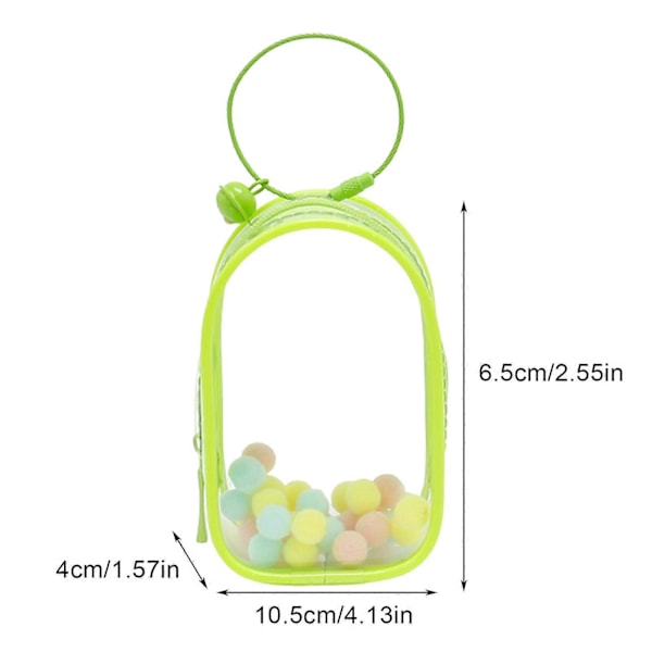 Transparent Dockväska med Dragkedja Dammtät PVC Vattentät Portabel Mini Leksaksförvaring Organizer Bärväska Yellow Ellipse