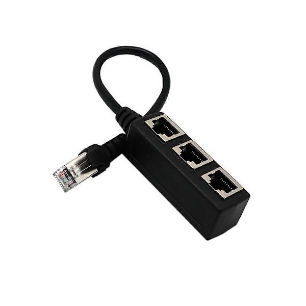 RJ45 Ethernet Splitter-kabel, vienon RJ45 Y Splitter-adapter 1 till 3 Port Ethernet Switch Adapter-kabel