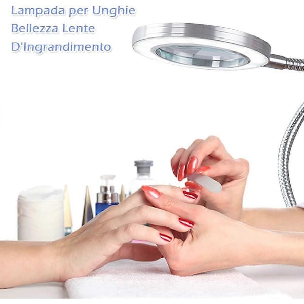 LED-suurennuslasi, päivänvalosuurennuslasi, pöytäsuurennuslasi puristimella, USB-pöytäpuristimen suurennuslasi, suurennuslasi LED-valolla